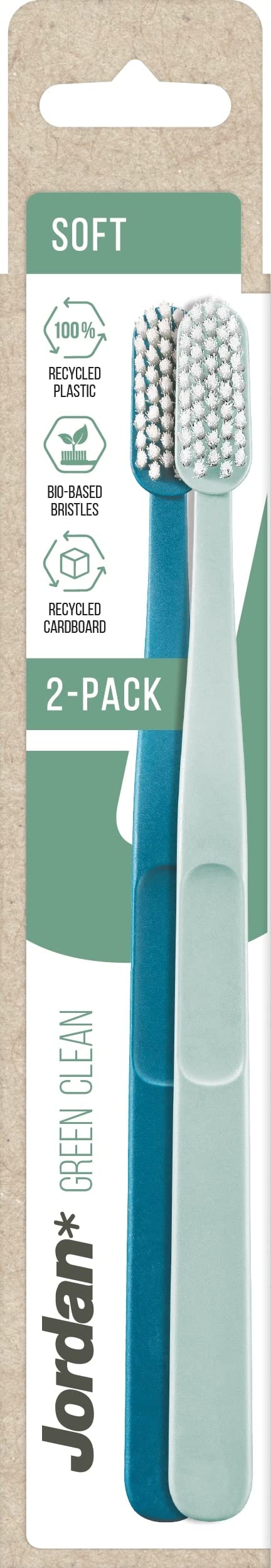 Jordan Green Clean Soft 2pk Toothbrush