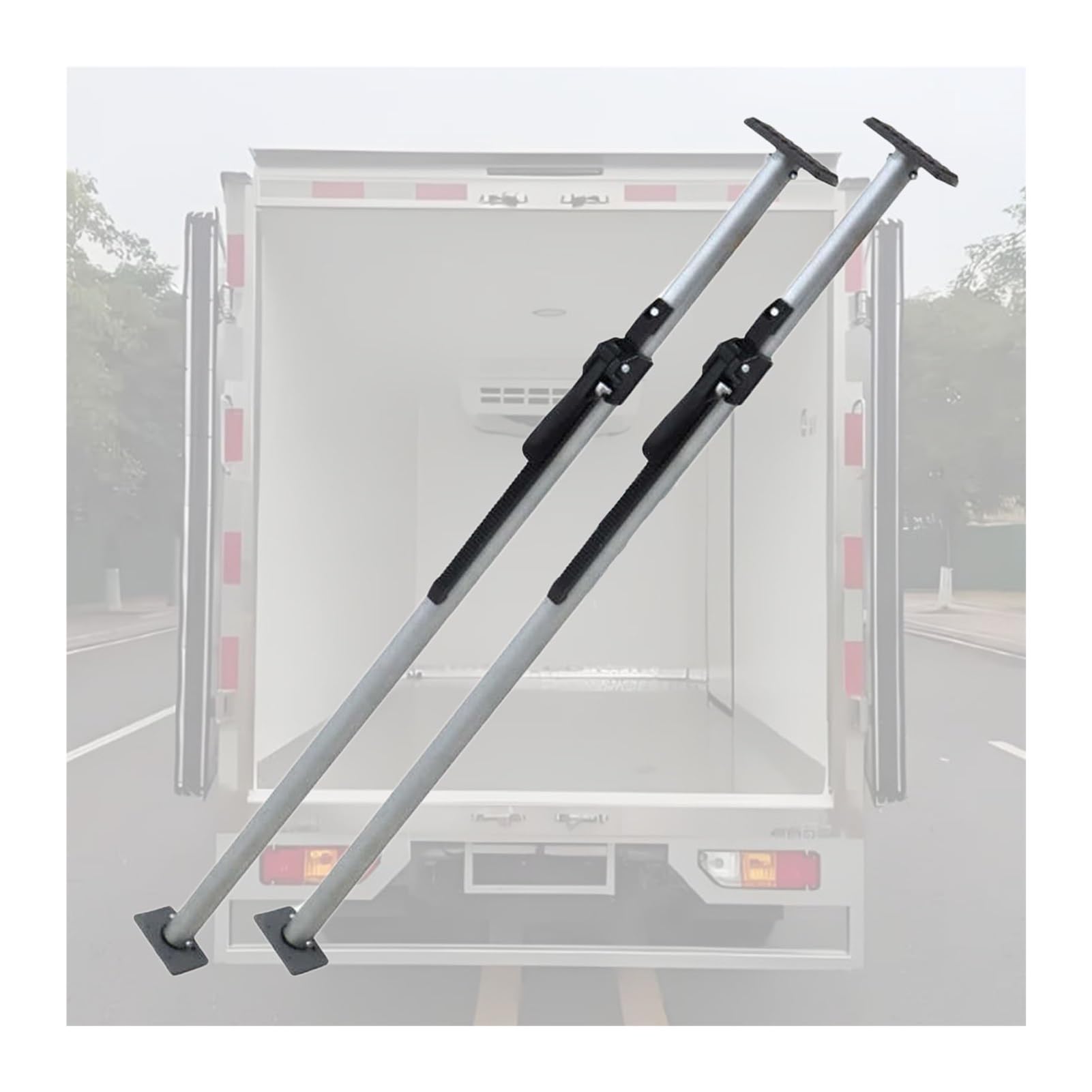 QIYFOZ Ratcheting Cargo Bar，，Adjustable Pickup Truck Bed Cargo Bar, 440LB Capacity Ratcheting Stabilizer & Divider for Trailers and Box Trucks (130-168cm, 7-Piece Set)