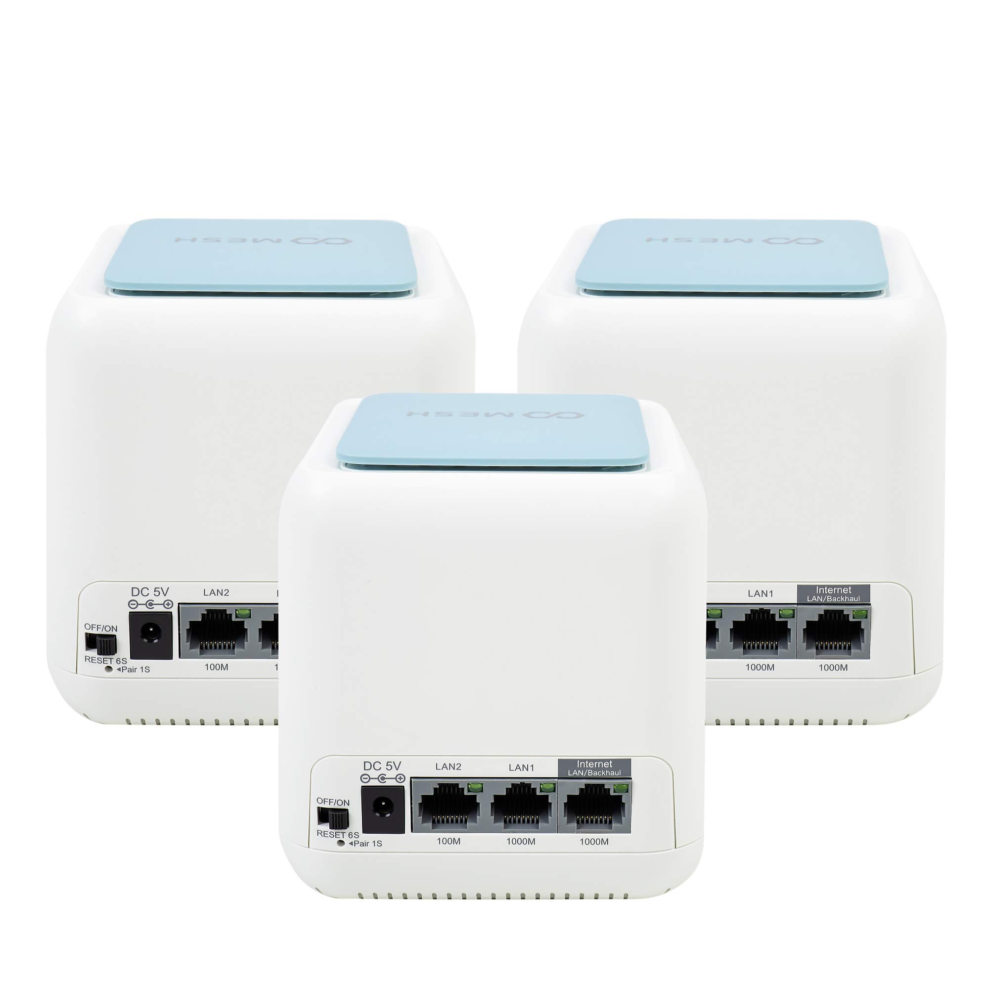 PNI GB1200 - Kit di sistema Wi-Fi Gigabit Mesh e cavo di rete piatto CAT7 S/STP 1bc PNI U7015B da 1,5 m
