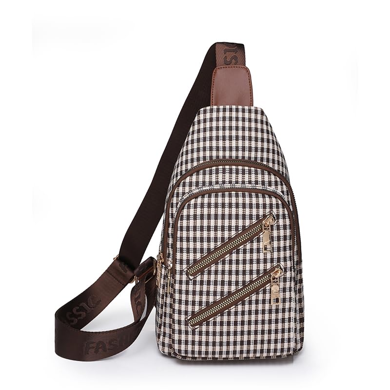 AnfeiSling Backpack Sling Bag for Women, Chest Bag Daypack Crossbody Sling Backpack, G-Brown, Fashion