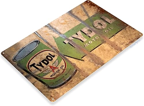 Miniatura 2 de Tinworld Letrero de estaño Tydol Motor Oil Retro Rustic Gas Station Metal Sign Decor Garage Auto Shop Cave B255