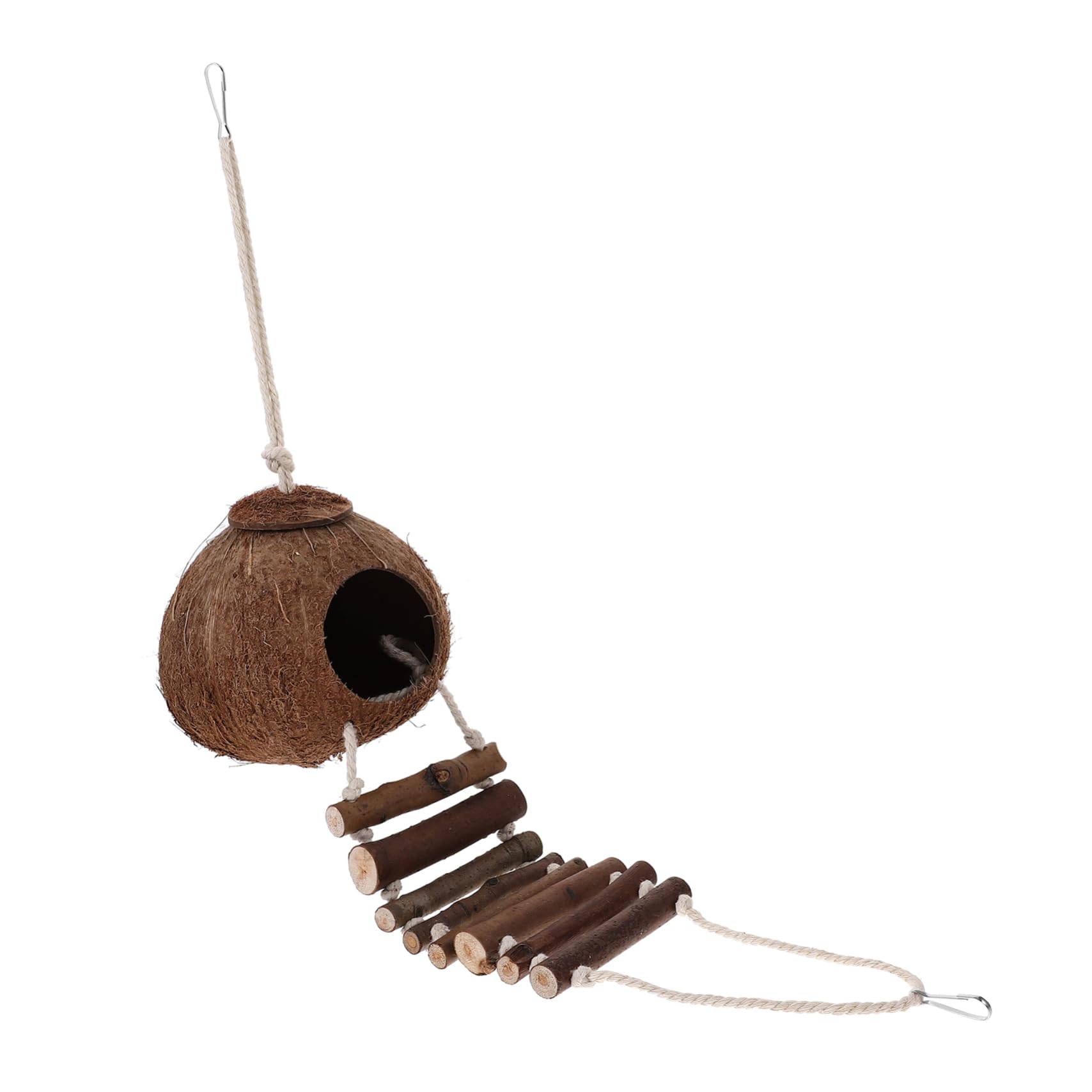 BESPORTBLE Casa para Cangrejo Ermitaño con Escalera Cueva de Madera para Reptiles Refugio Decorativo para Terrarios Adecuado para Hábitat de Cangrejos Ermitaños Suministros para Terrarios