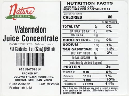 Miniatura 2 de Nature Blessed Concentrado de jugo de fruta de sandía 100% puro - 2 cuartos (botellas de 2/32 fl oz), aplicaciones: elaboración de vino casero,