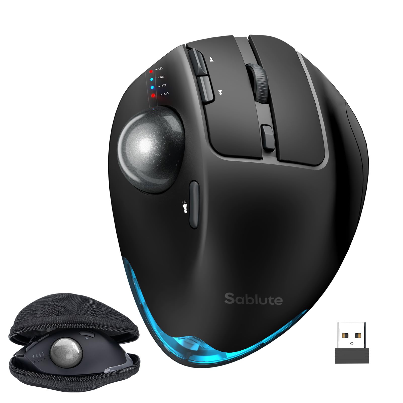 Amazon.com: SABLUTE MAM1 Pro Wireless Trackball Mouse, Hard Travel