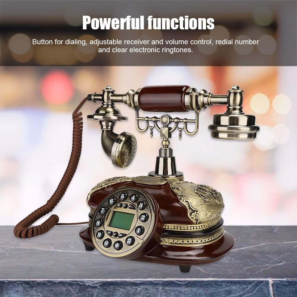 Review Product Retro Landline Telephone, FSK/DTMF Dual System Vintage Desktop Phone European Style Phone with Caller ID Display for Home/Hotel/Office Decor 50% Off Discount Retro Landline Telephone, FSK/DTMF Dual System Vintage Desktop Phone European Style Phone with Caller ID Display for Home/Hotel/Office Decor