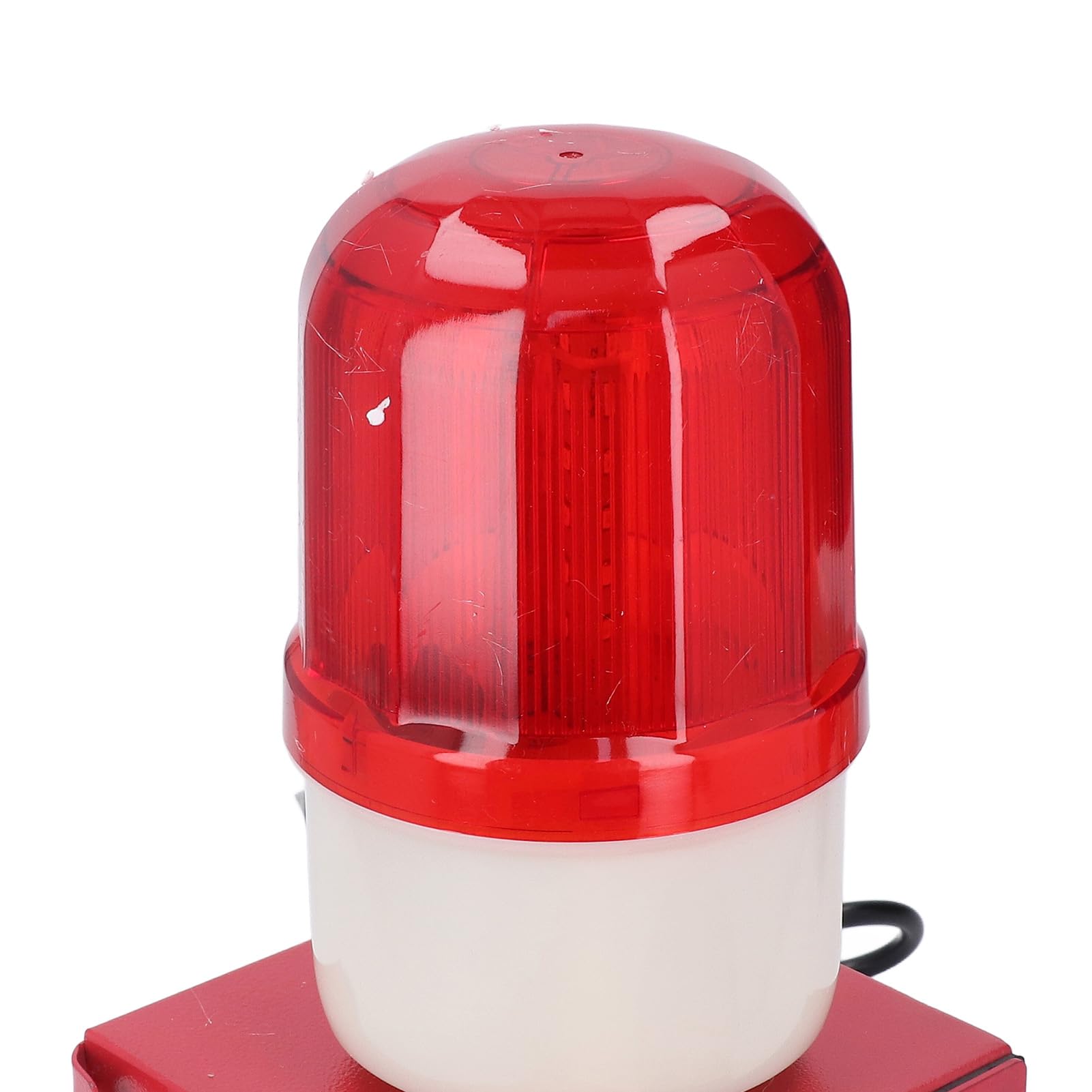 Alarma de luz y Sonido Industrial - Enchufe de EE. UU. 110 V - Luz de Advertencia de Emergencia montada en la Pared - Sirena de 130 dB con luz estroboscópica LED - 9 Sonidos