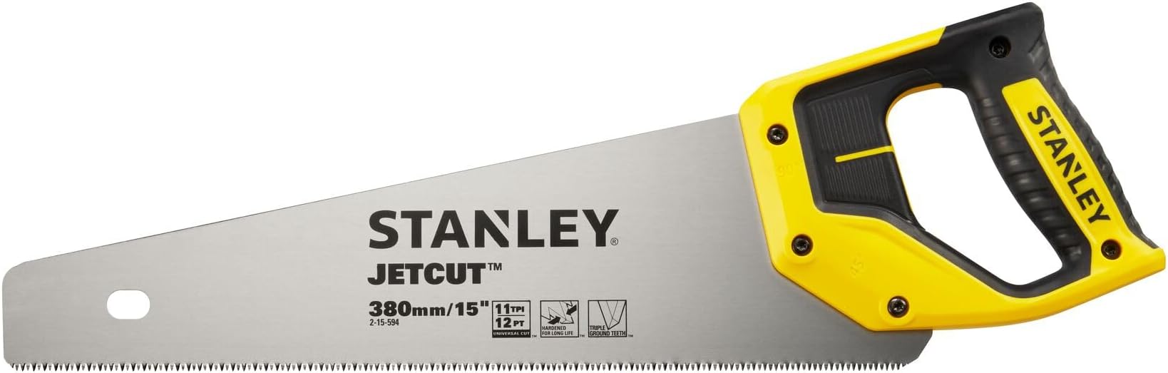 Stanley 2-15-594"Jet Cut" Fine Hand Saw, Multi-Colour, 380 mm
