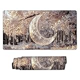 マウスパッド 大型 ゲーミング まぼろしの月 マウスマット デスクマット 特大 おおきい キーボードパッド ゴム底 防水手入れ簡単 快適操作性 滑り止め 耐久性 良い おしゃれ かわいい サイバーカフェ オフィス最適 適度な表面摩擦 女性へのプレゼント 70 x 30cm s-596