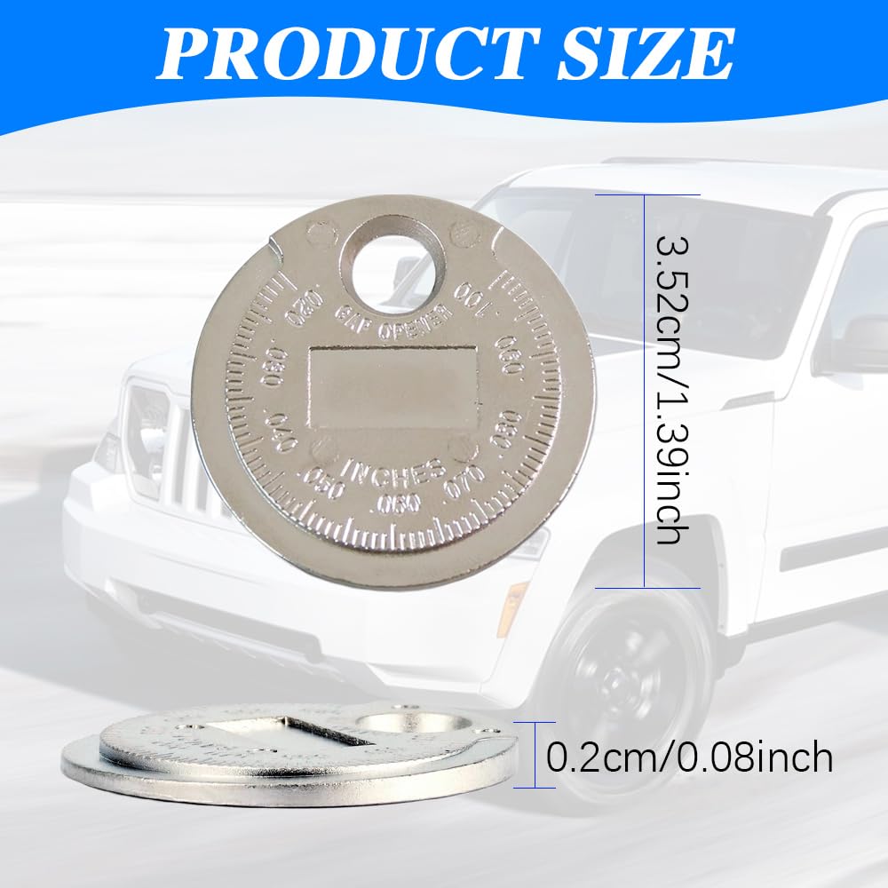 CHRYMUM Spark Plug Gap Gauge, Spark Plug Gap Tool, Spark Plug Gap Measuring Tool Scaled from .020