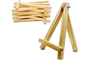 10 Pack of 5" Mini Easel Stands for Small Canvases and Photos