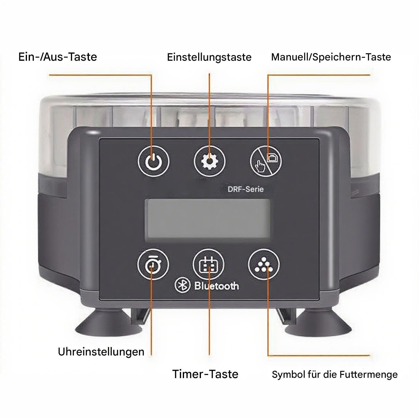 Alimentatore Automatico per Acquario 6 Timer Alimentatore Automatico per | Alimentatore per Pesci Programmabile per Tartarughe Betta Axolotl Gamberi Acqua Dolce e Salata