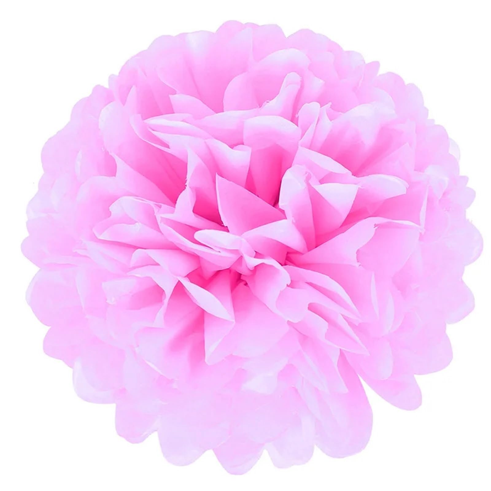 Paper Pom Poms 1pc 10cm Pompon Tissue Paper Pom Poms Flower Balls for Wedding Room Decoration Color Hanging Flowers(Pink)