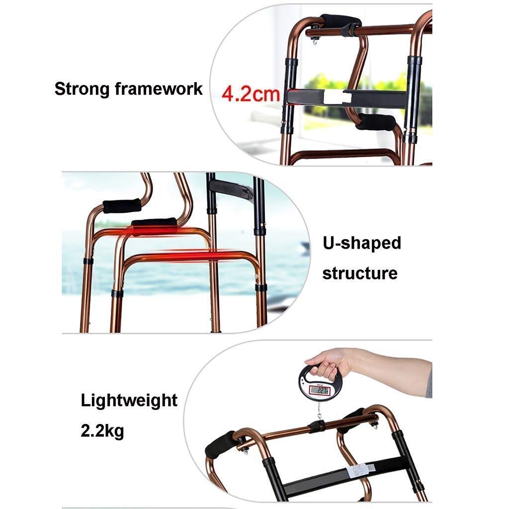 Andador Plegable De Aluminio 2 En 1 con Asiento para Personas Mayores, Cómodo Y Fácil De Usar (Verde)