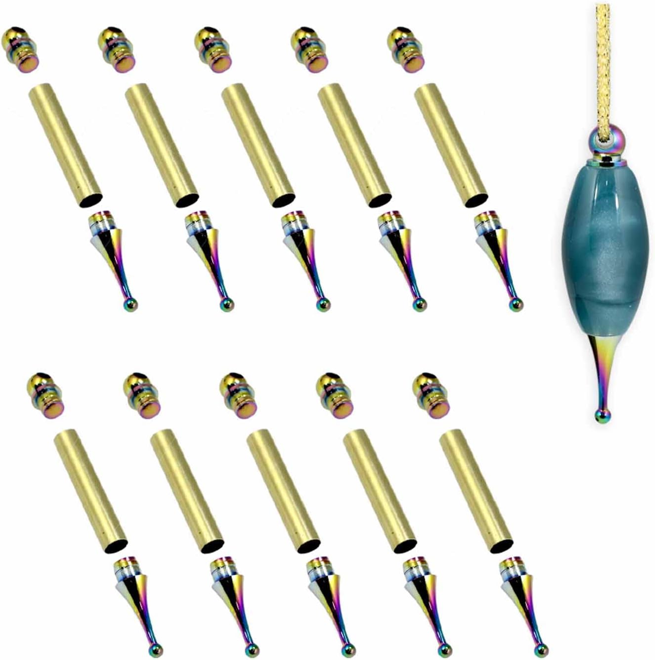 Legacy Woodturning, Ornament Project Kit Tie Dye Finish, 10 Pack