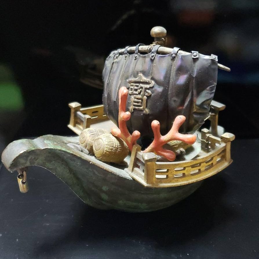 銅製：宝船置物(尚美堂) 銅製：宝船置物(尚美堂)
