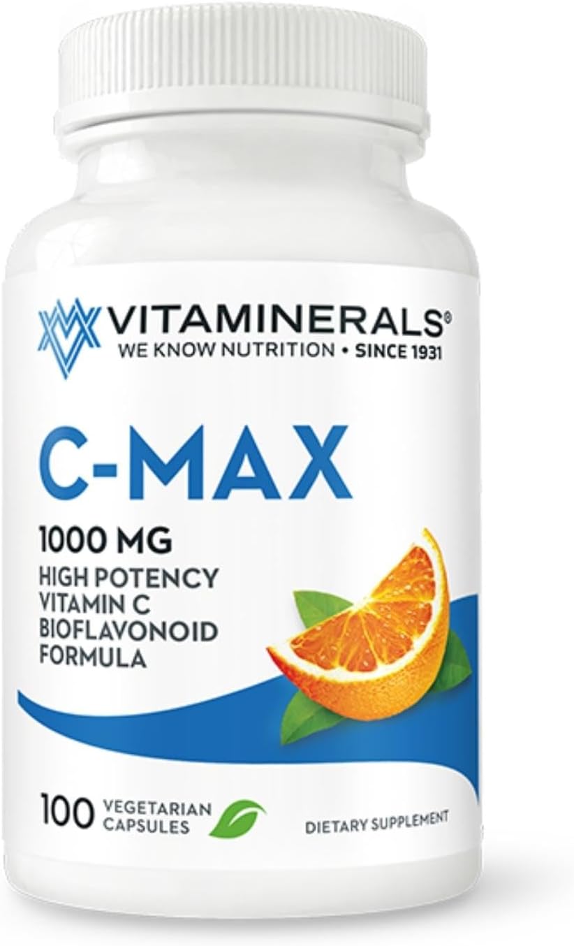 C-MAX | 1000mg Vitamin C | Citrus Bioflavonoids | 100 Veggie Caps