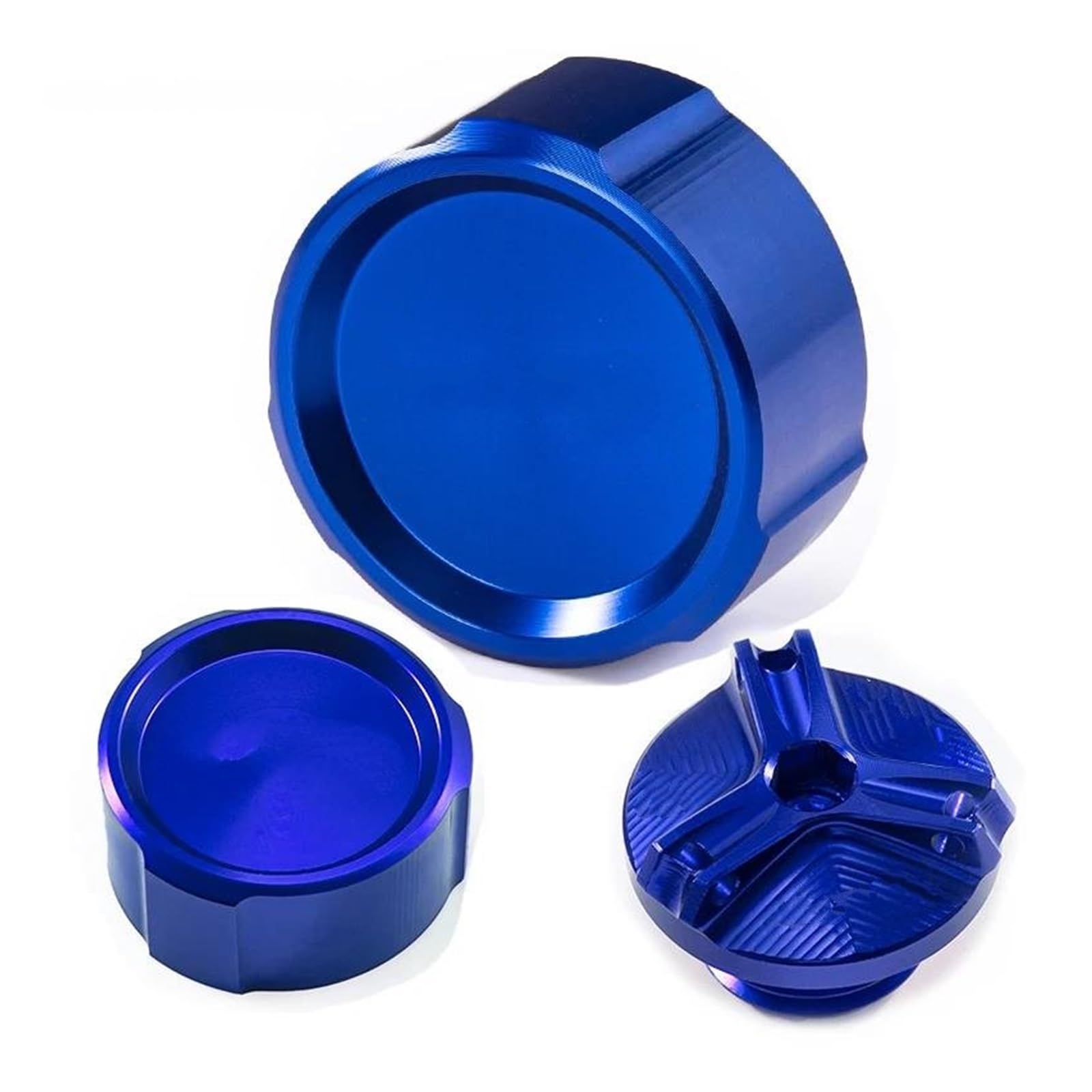 Tapón Llenado Aceite del Motor Accesorios De Protección para Tapa De Depósito De Freno Delantero Y Trasero Y Tapa De Llenado para Tracer 9 GT 2021, 2022 Y 2023(Azul,B)