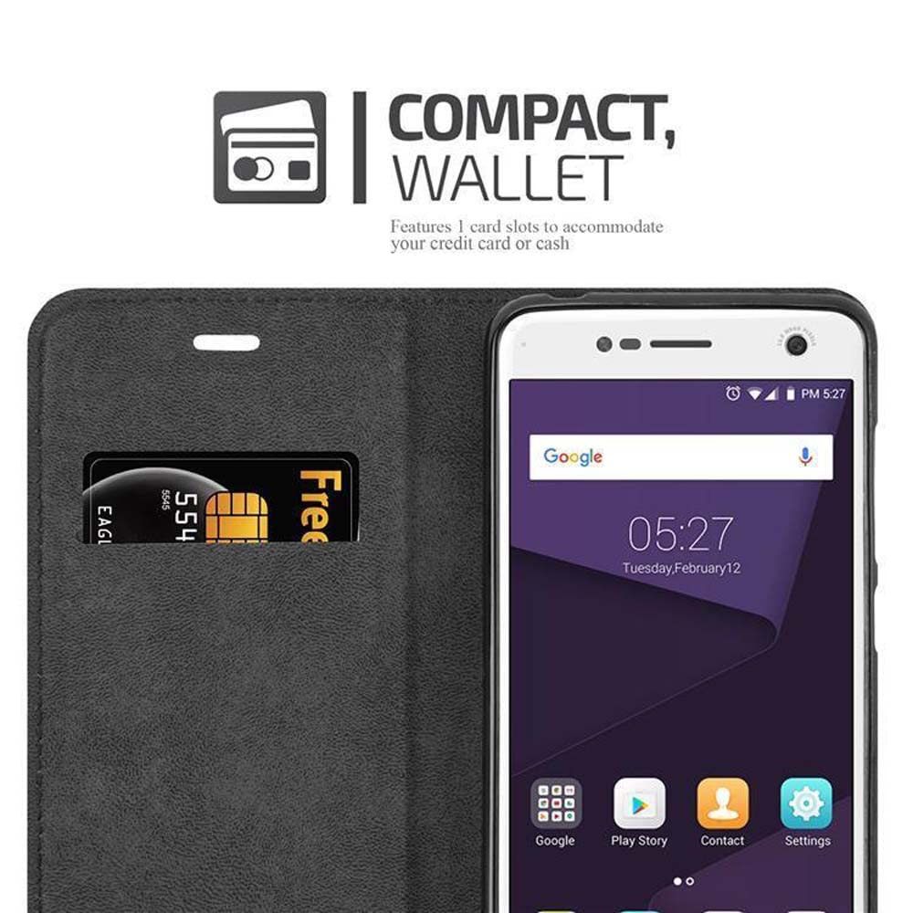 Cadorabo Book Case Compatible with ZTE Blade V8 in Coffee Brown - with Magnetic Closure, Stand Function and Card Slot - Wallet Etui Cover Pouch PU Leather Flip