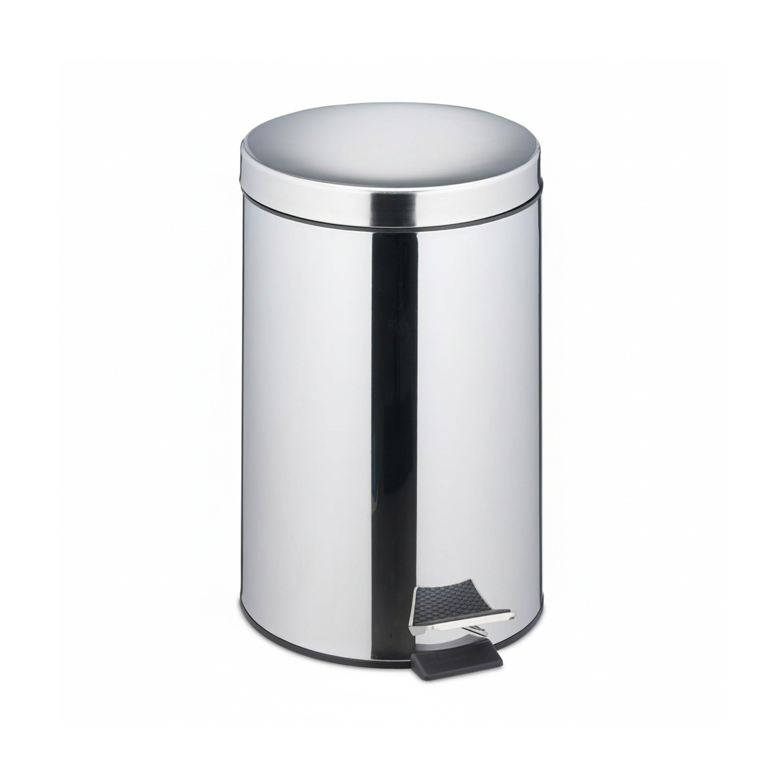 Relaxdays Pattumiera Cucina, Cestino Rifiuti 20 L, Pedale e Cestello Interno Rimovibile, Cesto Acciaio Inox, Argentato