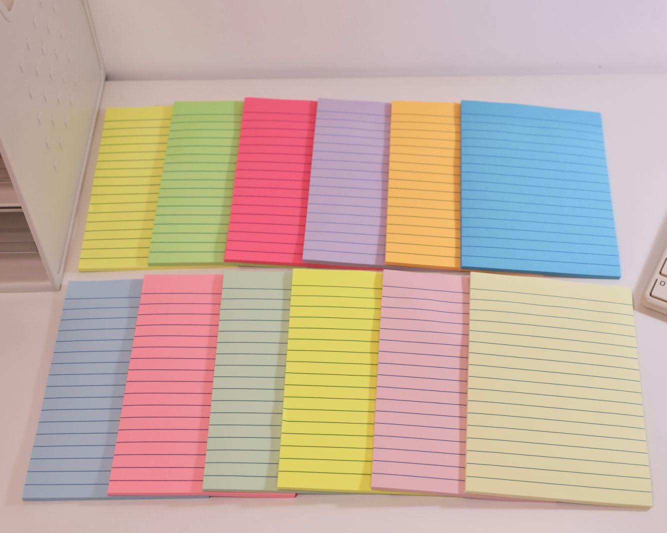Notes Adhésives Lignes 10x15 cm (4x6 pouces) – Bloc de Liste de Choses à Faire pour Bureau, École – Amovible sans résidus