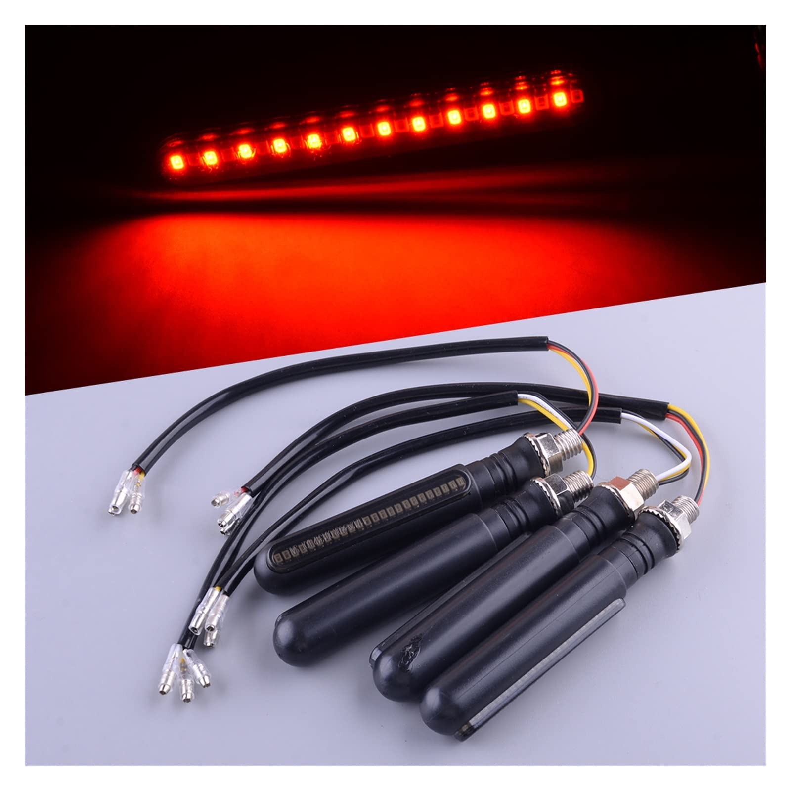 4x FRECCE MOTO LED CON ACCENSIONE SEQUENZIALE DINAMICA ARANCIONE