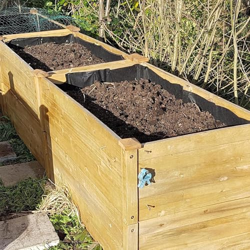 Revestimiento de cama de jardín para evitar malezas en plantadores elevados 2