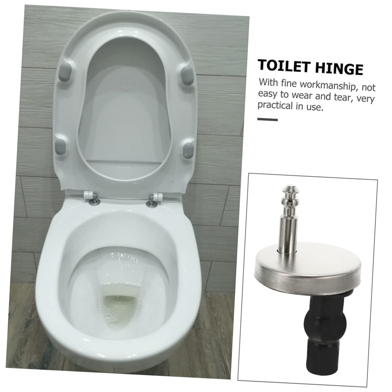 Set 2 Bulloni e Viti Fissaggio Sedile Wc, Raccordi a Sgancio Rapido per Cerniere Superiori, Compatibili Sedili Standard in Legno, Resina e Plastica, Accessori Riparazione Toilette