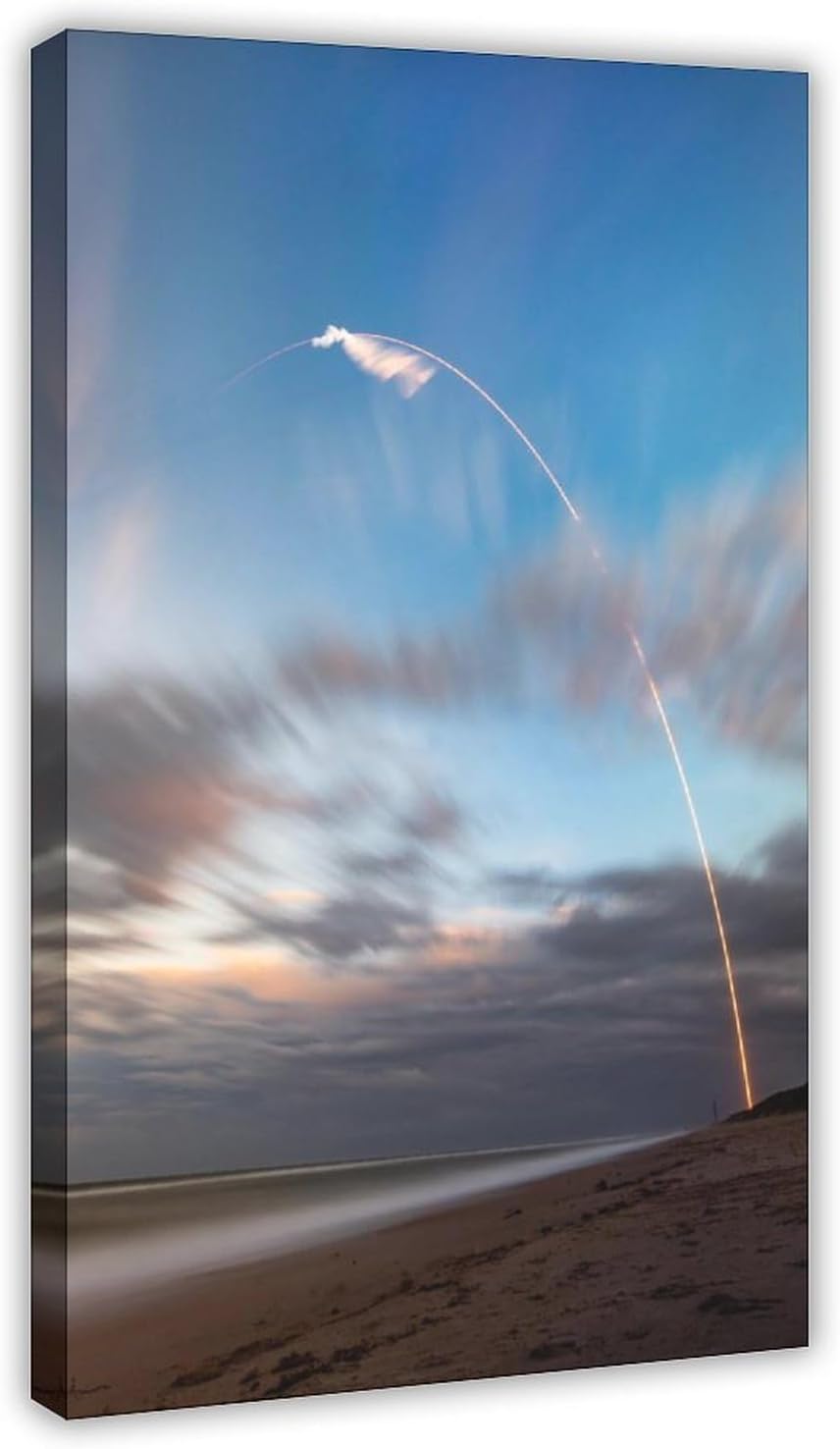 SpaceX Falcon 9 Launch Canvas Poster Bedroom Decor Landscape Decor Gift 12x18inch(30x45cm)