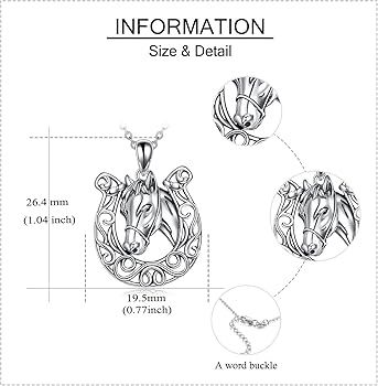 希少　ヴィンテージ　ネックレス　アンティーク　馬　幸運　925 シルバー アンティークシルバー925のハートのペンダントネックレス1930年代 ga