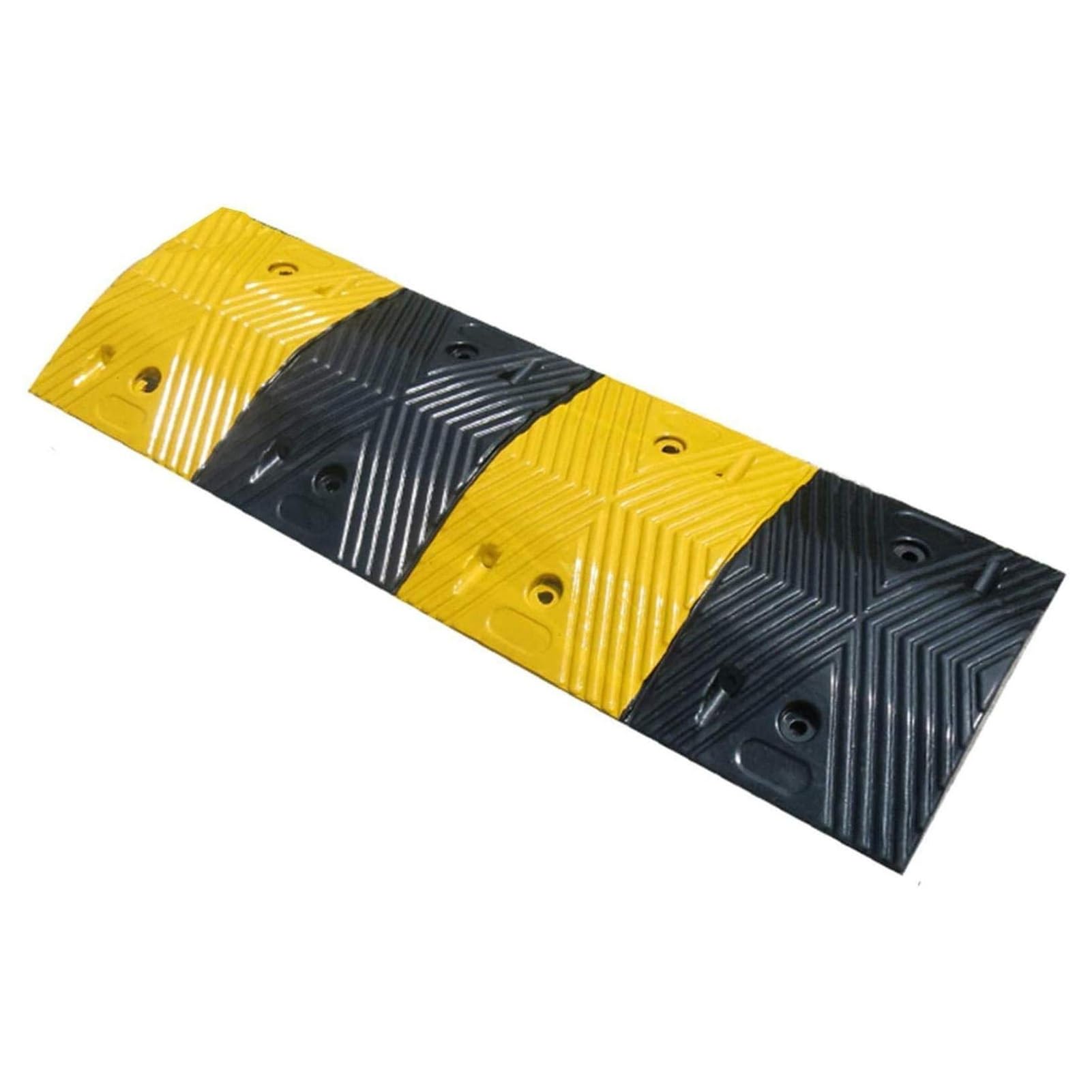 HTTGDGDH Speed Humps, Rubber Road Bump Ramp Kit, Yellow And Black Rubber, Suitable For Asphalt Concrete Gravel Driveway Indoor And Outdoor,