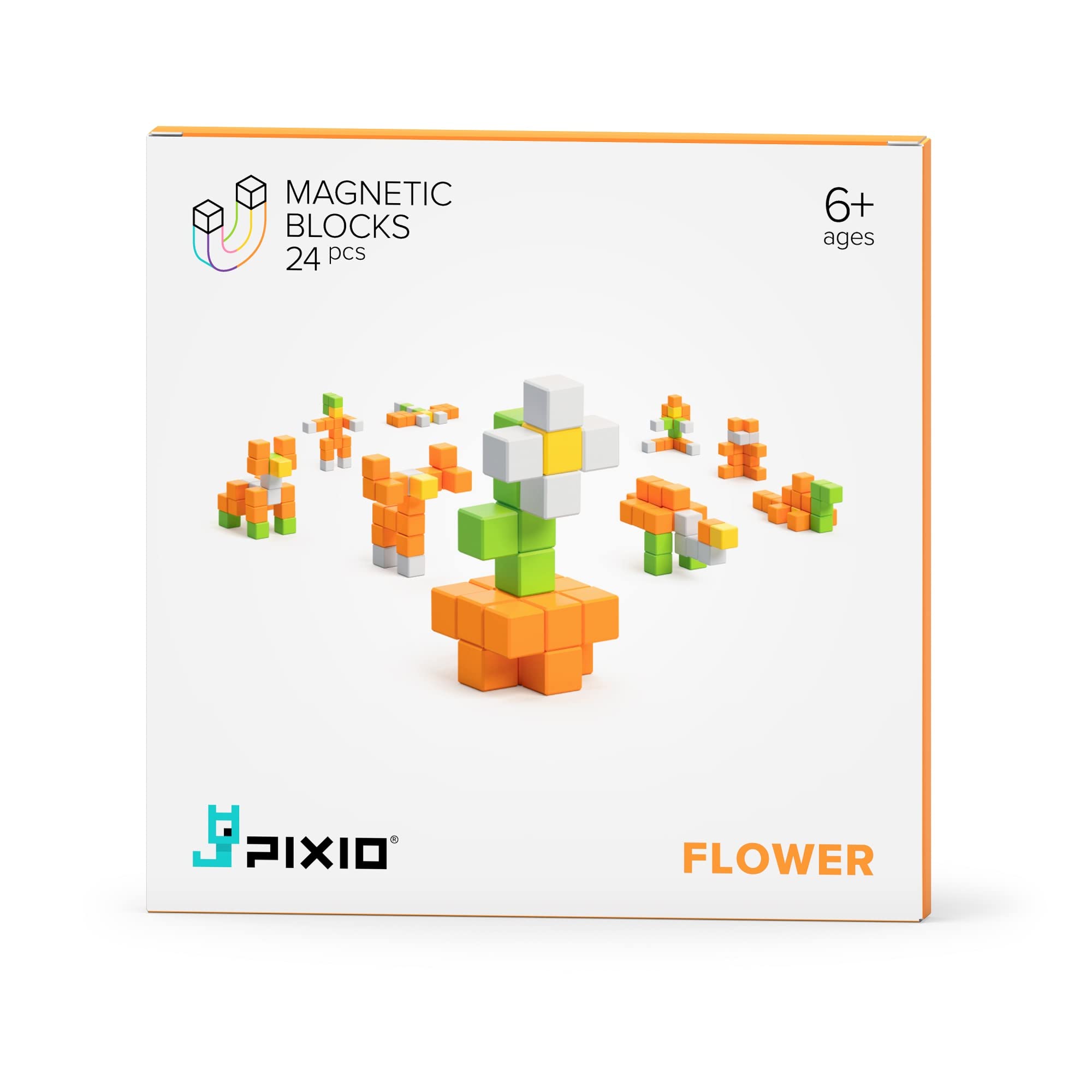 Pixio Bizak - Juego De 24 Piezas Magnéticas Para Crear Personajes, Infinitas Combinaciones, Incluye App