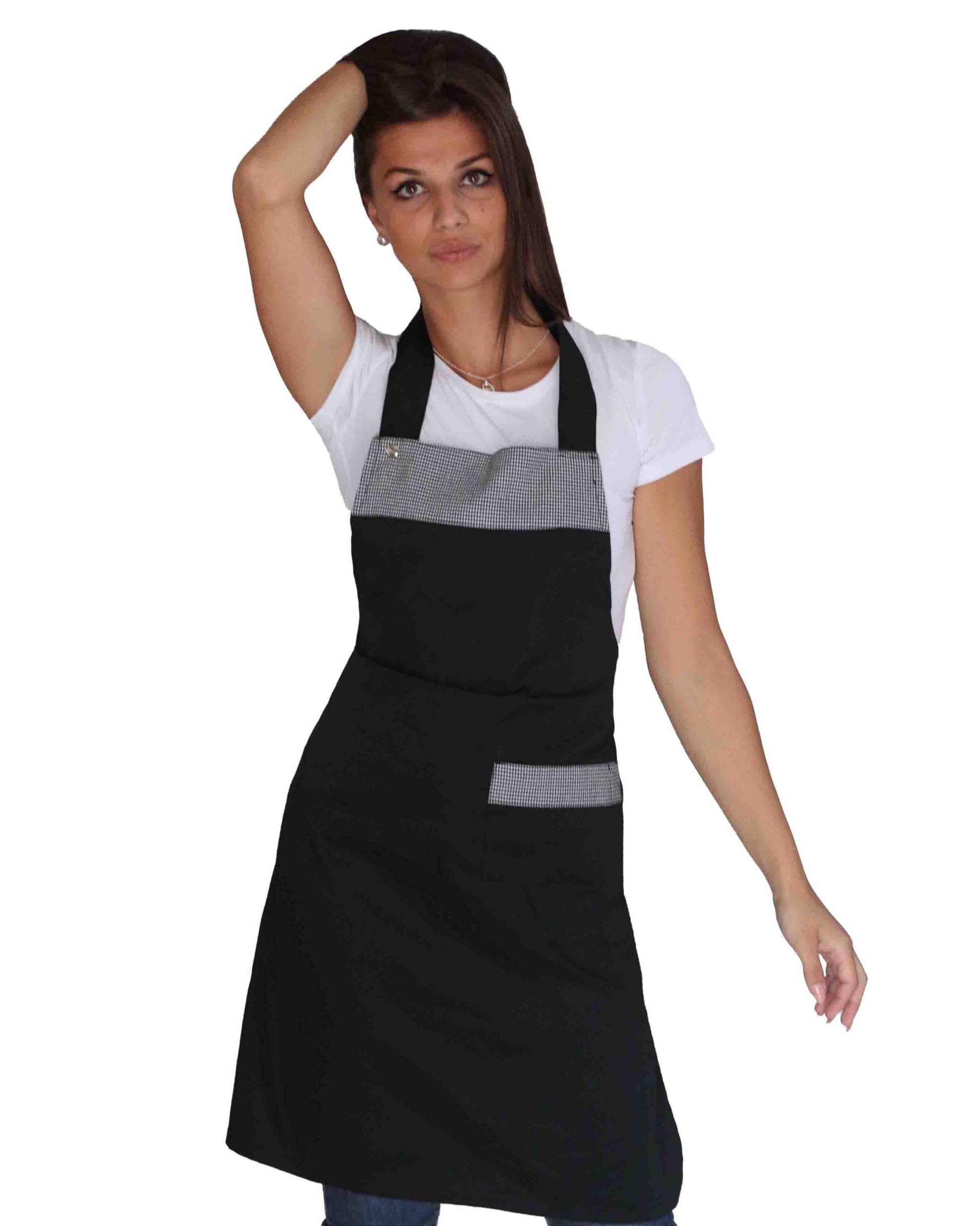 Grembiule da Cucina 10pz Ricamo Gratuito Varie Fantasie per Bar Ristorazione Albergo Barista Cameriere Barman Divisa da Lavoro Uomo Donna Made in Italy