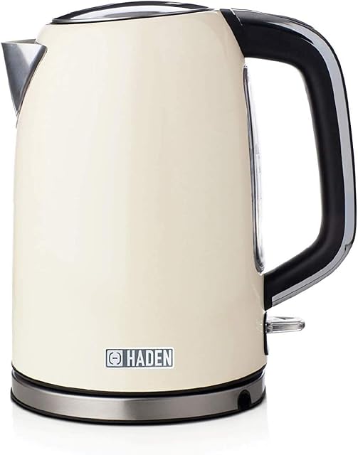 Haden Perth Cordless Kettle Jug-Style Electric Fast Boil Kettle, 220-240V, 3000W, 1.7L,Cream