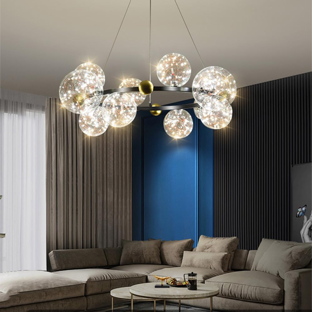 Amerykańska minimalistyczna lampa wisząca ze złota i kryształu – żyrandol LED w stylu retro do salonu, restauracji, hotelu