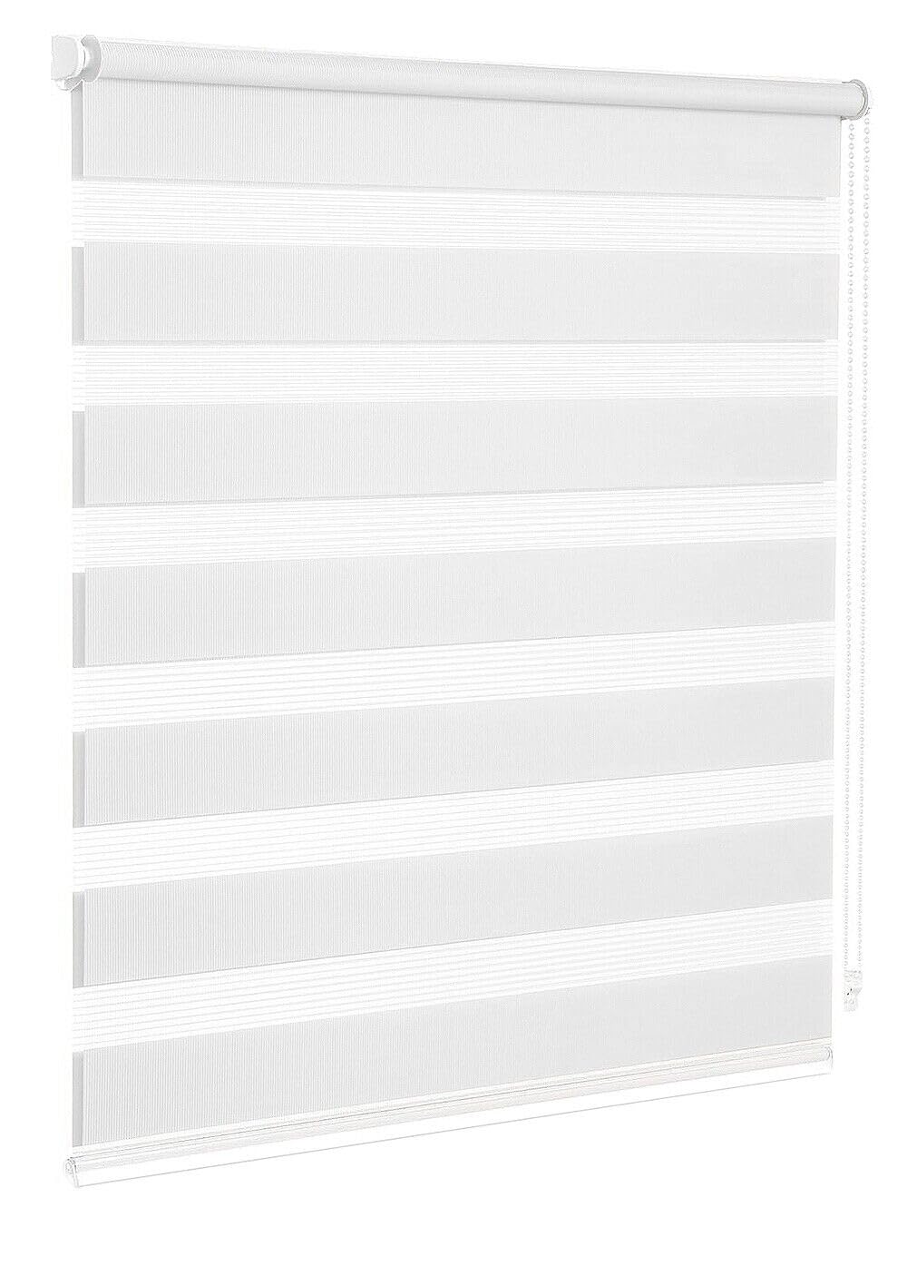 Store enrouleur fenêtre porte intérieure maison bureau kit montage mural cadre sans trous 200 x 180 cm blanc