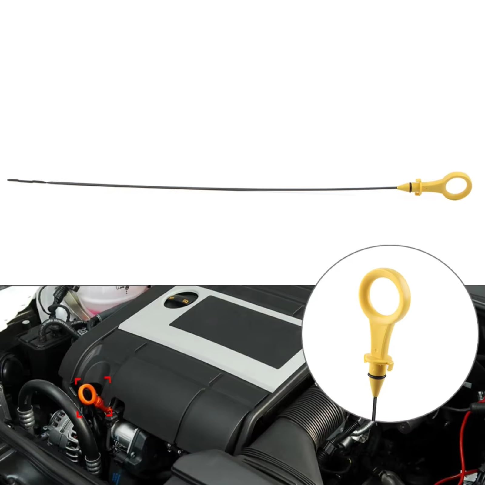 Astina di Livello Olio Motore Compatibile con A3 per 8P per Cbfa per Ccta per Motori 2008 2009 2010 2011 2012 2013 Astina di Livello Olio Motore per Auto OEM: 06J115611F