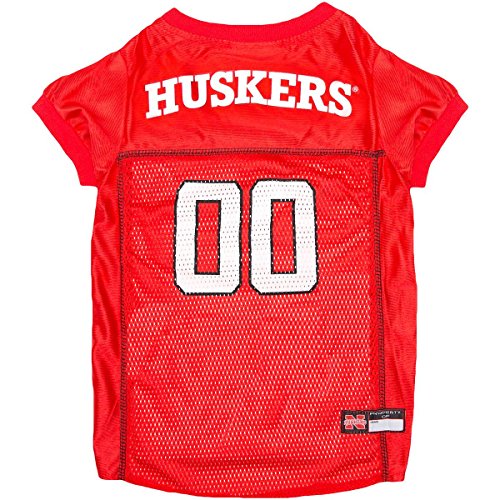 Image of Pets First Collegiate Nebraska Huskers Dog Mesh Jersey, Large