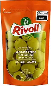 Rivoli Azeitona Verde Em Conserva Sem Caroço Sachê 80G