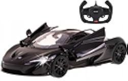 Officially Licensed McLaren P1 1:14 Scale Model Supercar with Functional Lights | Realistic Open Doors & Push Button Features | Sleek Black Design