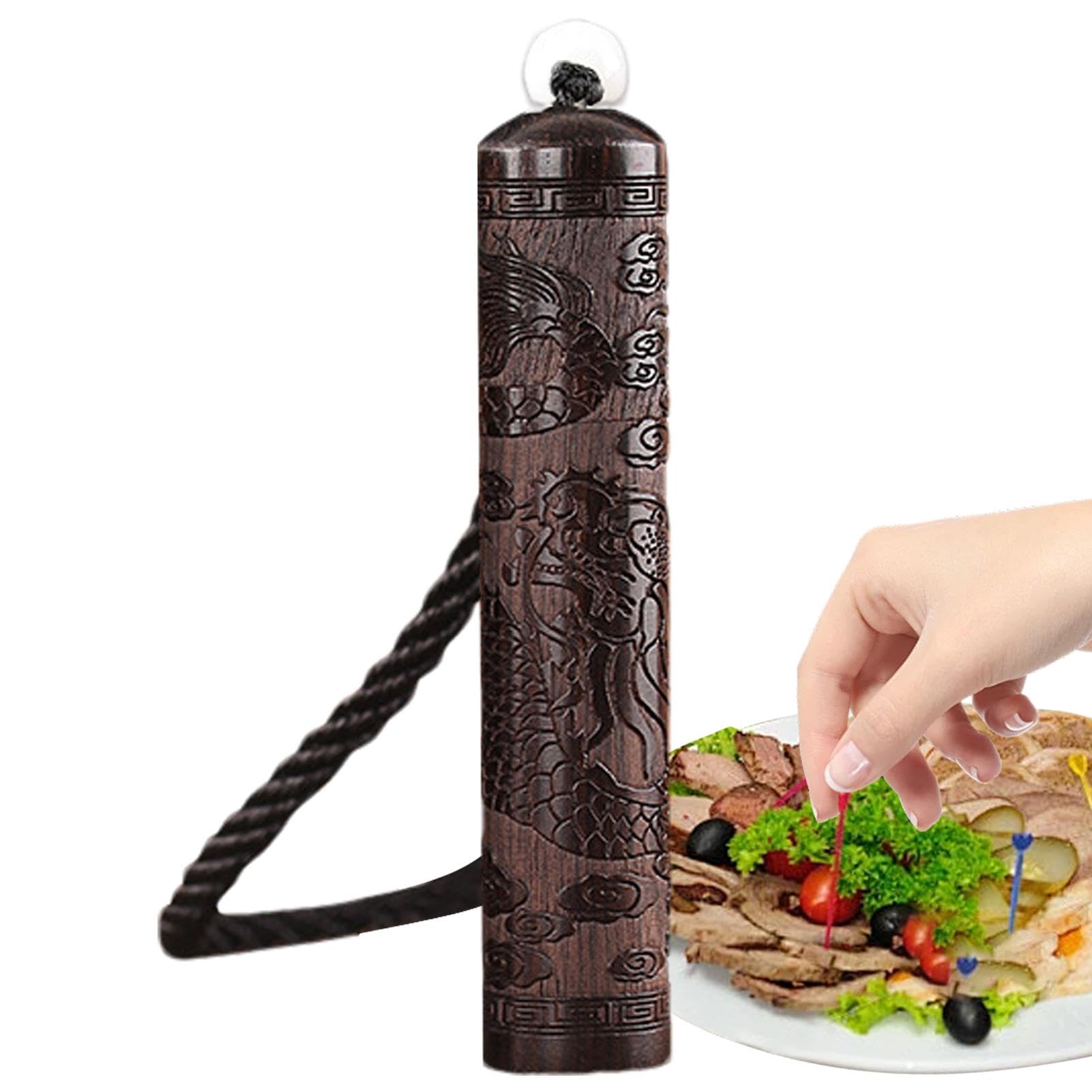 Travel Toothpick Holder - Portable Wood Toothpick Container | Decorative Pocket Toothpicks Holder | Small Handmade Toothpick Box | Toothpick Carrying Case for Toothpick, Needle, Bead, Ear Pick Storage