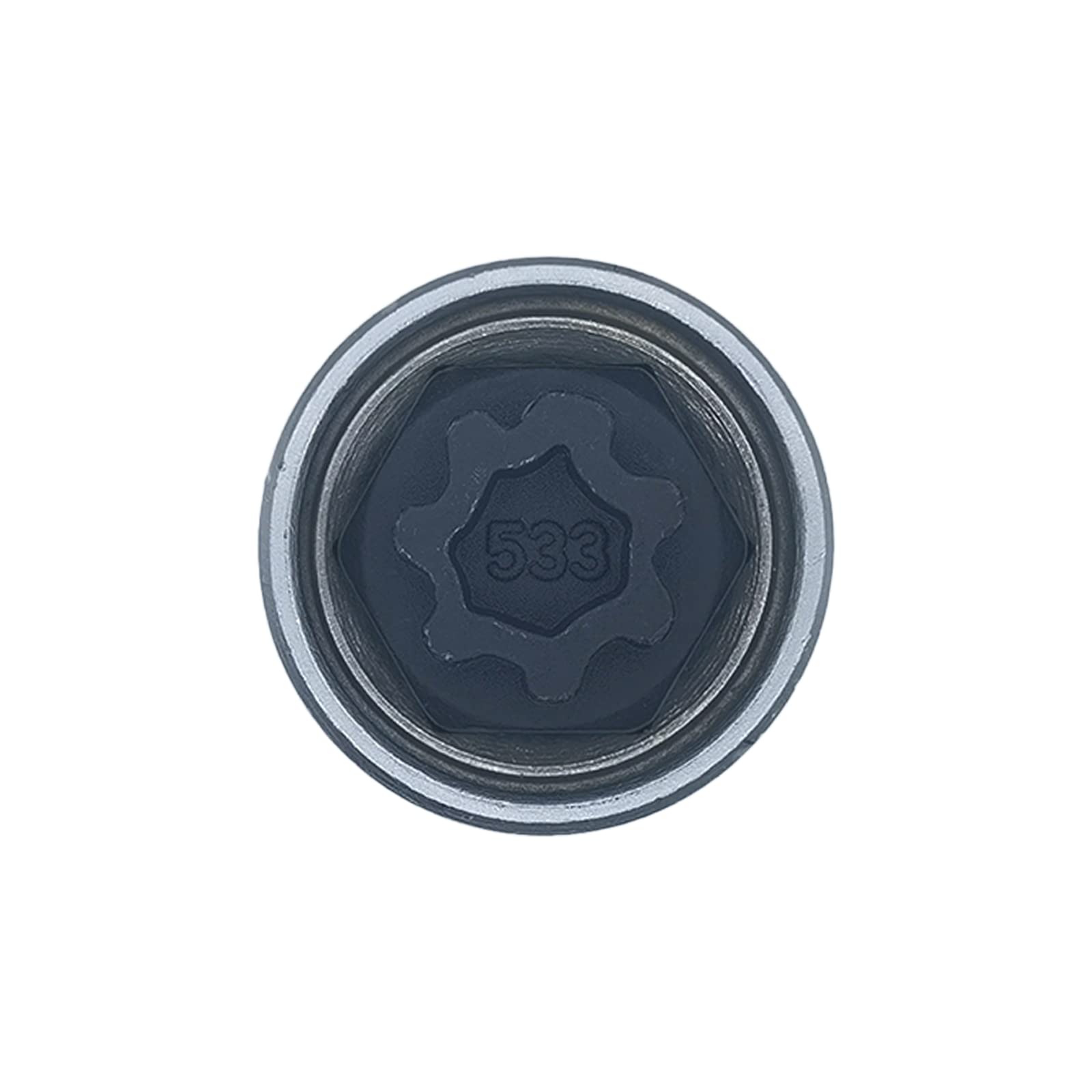 Chrome Steel Wheel Lock Nut Screw Removal Key Anti-Theft Lugnut Socket Compatible for Vw Audi Volkswagen Vehicles (533)