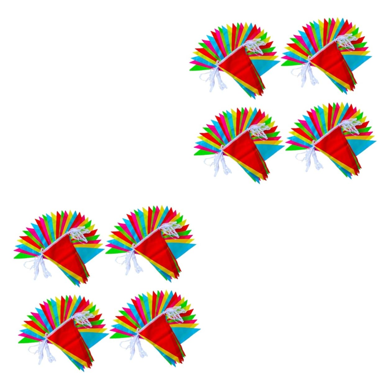 Toyvian 2 Set Da 40 M Di Bandierine Festive Bandierine Con Corda Per Decorazioni Di Feste Di Compleanno Facili Da Confezionare in 4 Confezioni Da 2