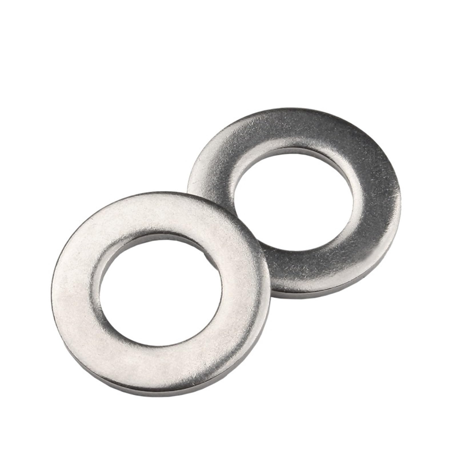 di metallo, Rondelle piatte, rondelle piane, guarnizioni in acciaio inossidabile 304, argento, misure multiple, confezione da 10 pezzi(M12 x 20Pieces)