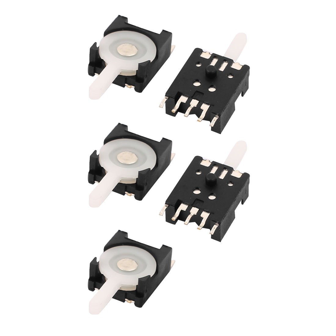 Aexit 5Pcs DC Door Control 30V 0.4A 5 Terminals SPDT Micro Slide Switch Momentary Keyswitches Reset Switch