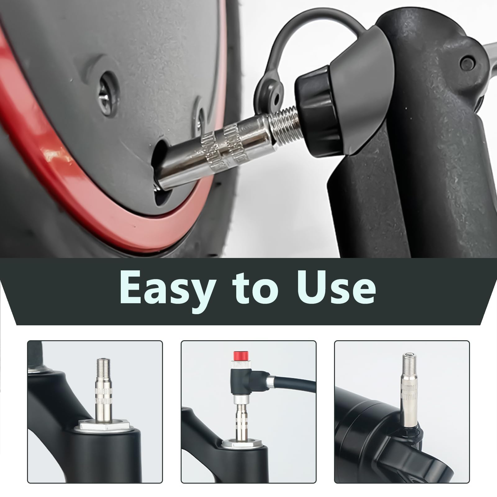 2 Stuks Bandenventielverlenging 39 mm van Aluminiumlegering, Ventielverlenger voor Elektrische Step, Opblaasadapter Geschikt voor Xiaomi M365, Dualtron, Fiets, Motor, Auto, Luchtlekvrij