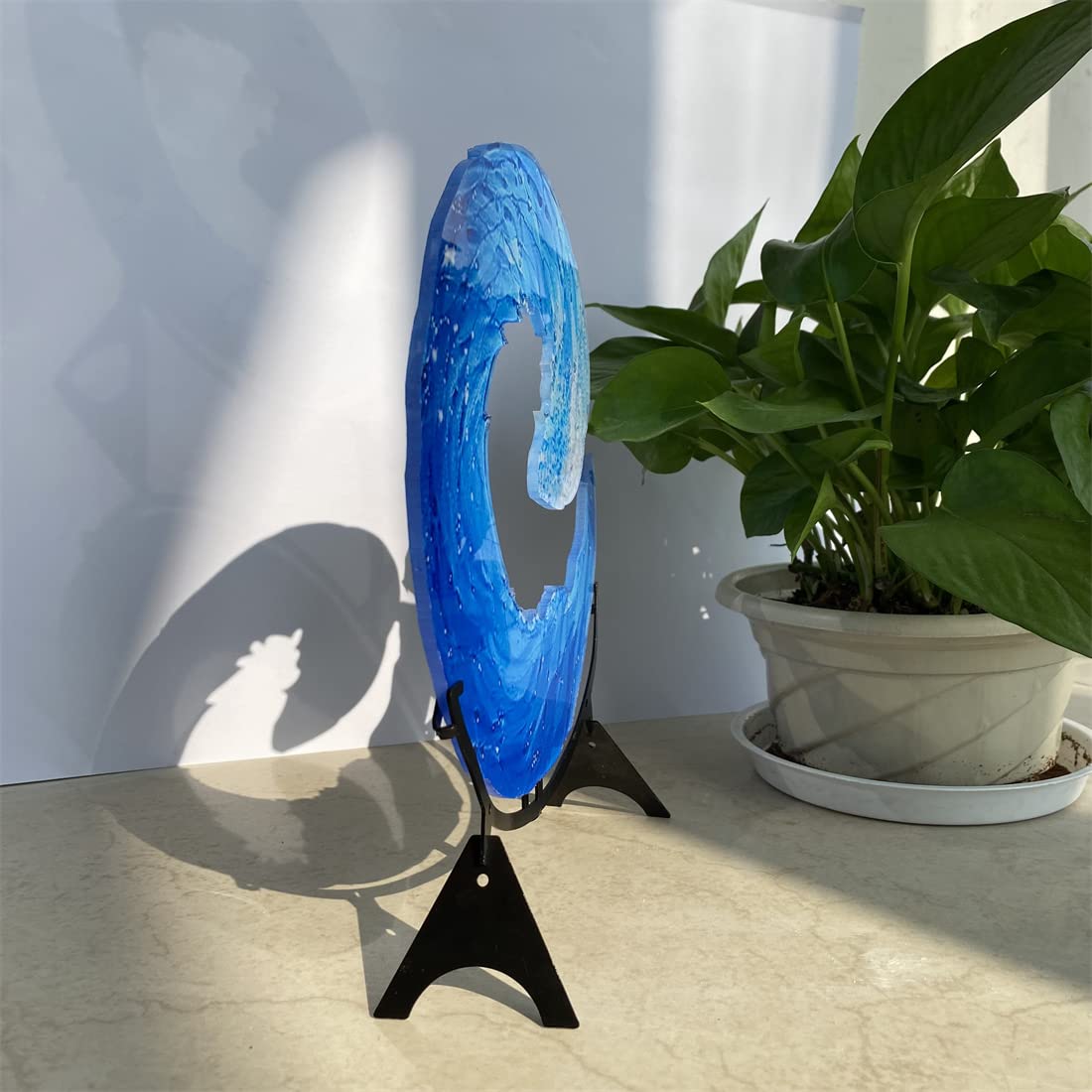 オーシャンウェーブアート Amazon.co.jp: オーシャンウェーブフューズドガラス彫刻