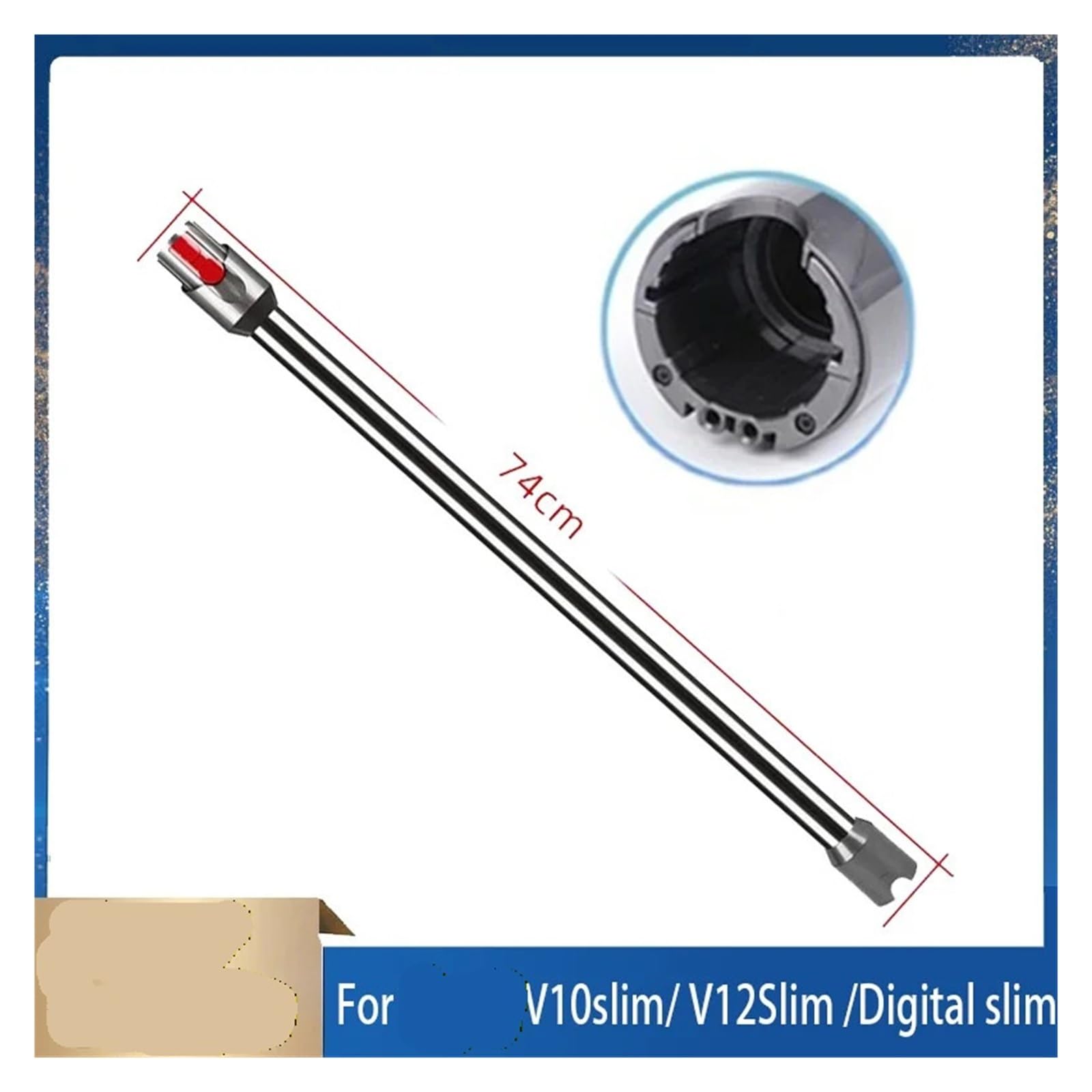Compatibile con V10/V12 Slim, Asta Alluminio | Bacchetta: tubo dritto in alluminio, compatibile con V10 Slim V12 Digital Slim.