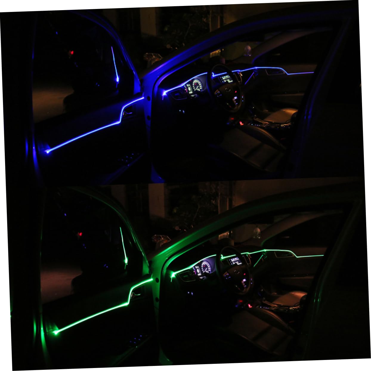 Alipis 6 PCS 3528 Flexible Car Rope Lights LED SMD Strip Lights for Car Decoration for Door Seat and Lighting