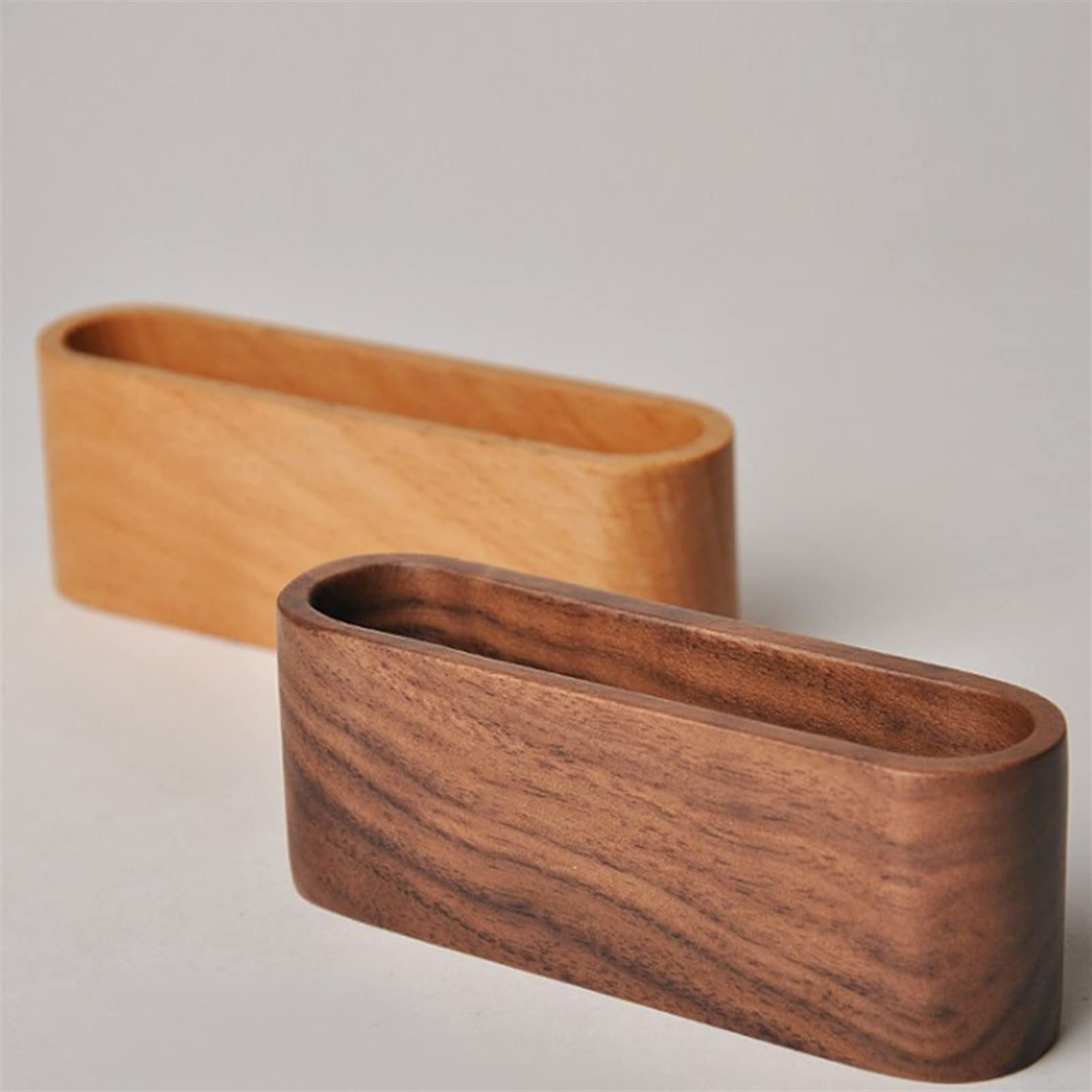 Etui na karty/etui na karty 1 szt. Naturalnie drewniane etui na wizytówki etui na notatki stojak na karty organizer na biurko ozdoby na biurko materiały biurowe rękodzieło etui na wizytówki (kolor: