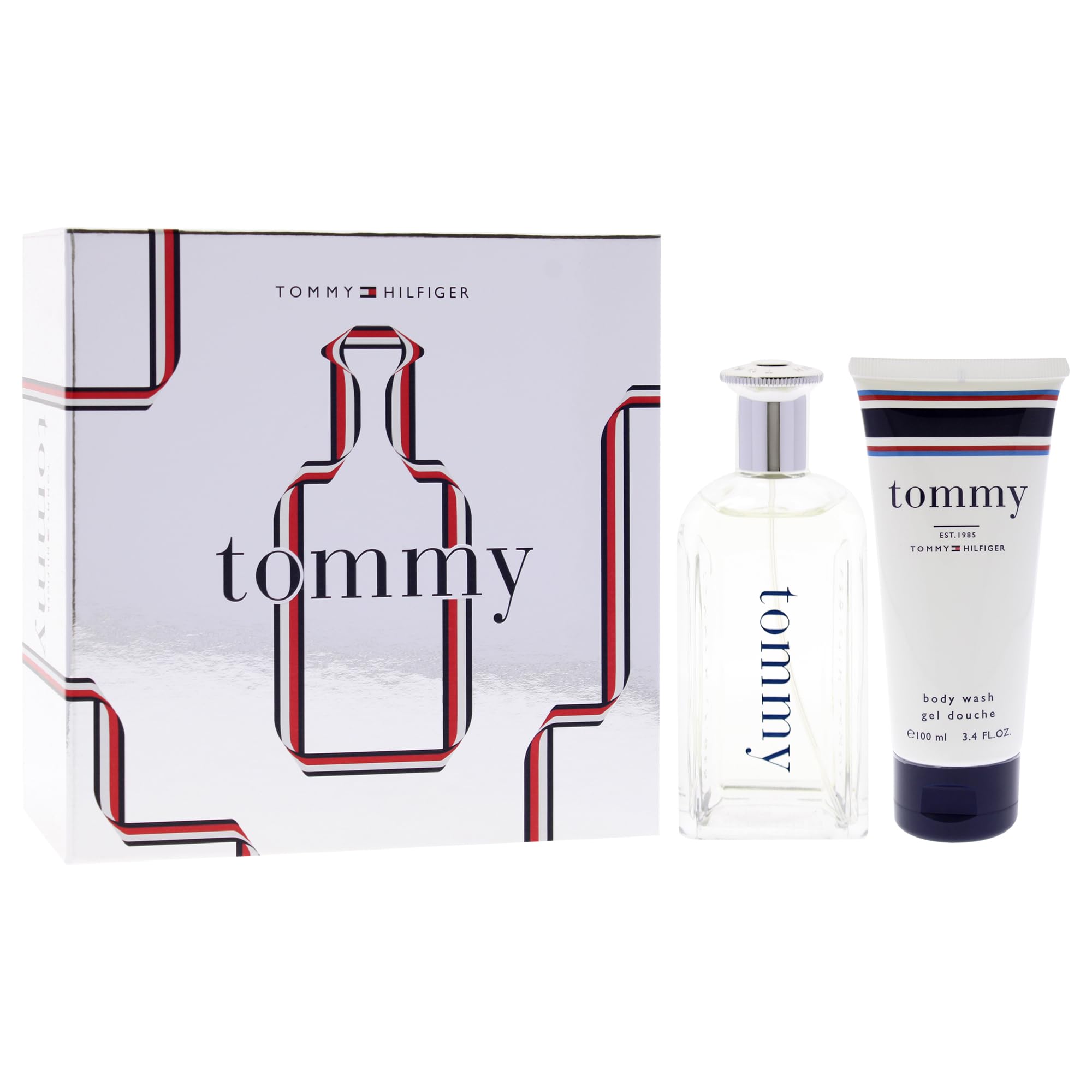 Tommy by Tommy Hilfiger dla mężczyzn – zestaw prezentowy 2-częściowy: 3,4 uncji wody toaletowej w sprayu, 3,4 uncji żelu pod prysznic